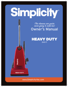 HEAVY DUTY - Simplicity Vacuums Simplicity Vacuums