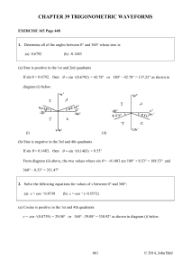 CHAPTER 39 TRIGONOMETRIC WAVEFORMS