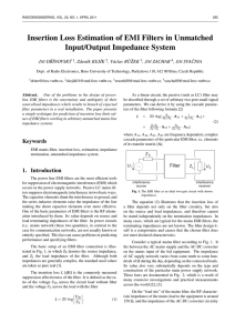 Insertion Loss Estimation of EMI Filters in Unmatched Input/Output