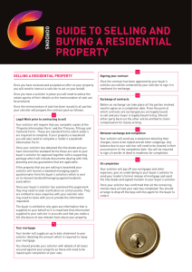 guide to selling and buying a residential property