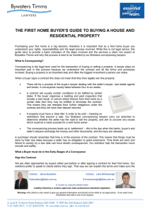 the first home buyer`s guide to buying a house and residential property
