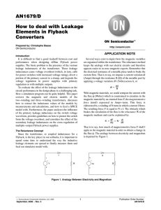 AN1679/D How to deal with Leakage Elements in Flyback Converters