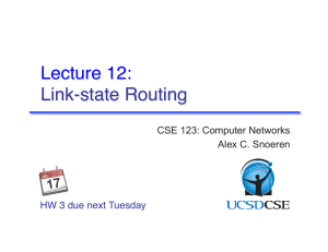 Lecture 12: Link-state Routing - Computer Science and Engineering