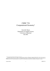 754 Lecture Notes - UMD Department of Computer Science