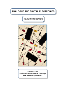 teaching notes analogue and digital electronics