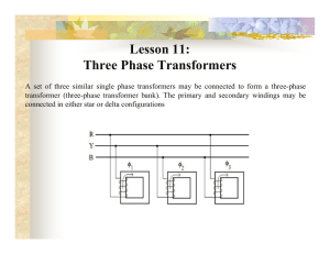 Lesson 11: Three Phase Transformers