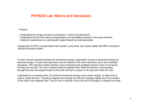 PHYS245 Lab: Motors and Generators