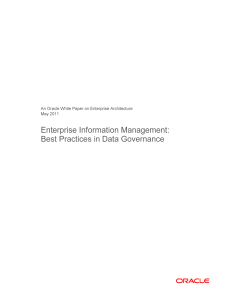 Enterprise Information Management: Best Practices in Data