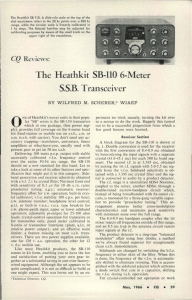 The Heathkit SB-110 6-Meter SSB Transceiver