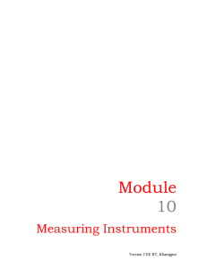 Lesson-42: Study of DC-AC Measuring Instruments