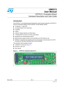 STFPC311 evaluation board hardware description and user guide