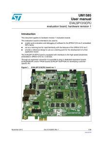 EVALSP1310CPU evaluation board, hardware revision 1