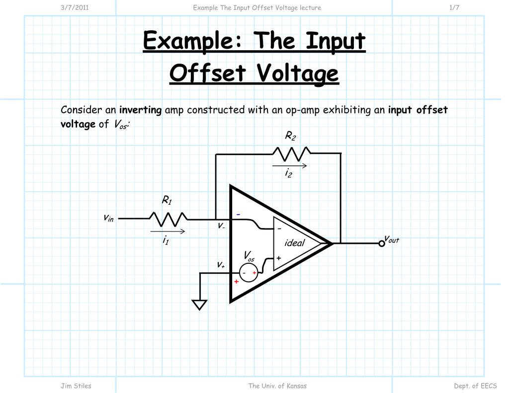 Input Offset Voltage Circuit Diagram