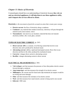 Chapter 13 Basics of Electricity