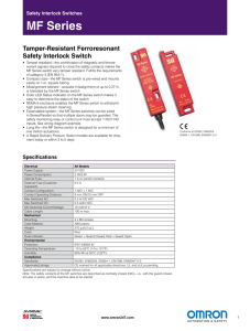 MF Tamper-Resistant Ferroresonant Safety Interlock Switch Datasheet