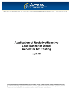 Application of Resistive/Reactive Load Banks for Diesel Generator