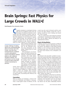Brain Springs: Fast Physics for Large Crowds in WALL•E