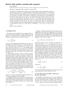 Electric field outside a parallel plate capacitor_Project Paper