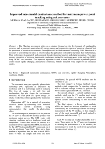 Improved incremental conductance method for maximum