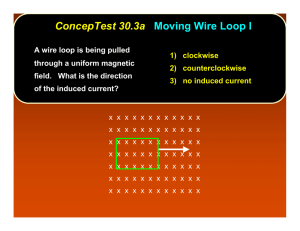 ConcepTest 30.3a Moving Wire Loop I