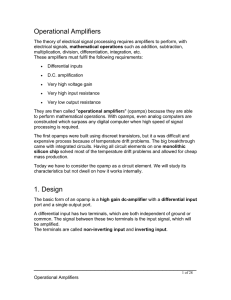 Operational Amplifiers 1. Design