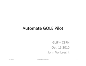 Automate GOLE Pilot
