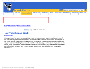 Howstuffworks "How Telephones Work"