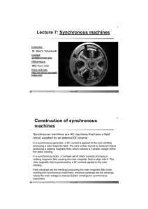 Lecture 7: Synchronous machines - Lamar University`s electrical