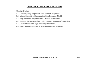 CHAPTER 8 FREQUENCY RESPONSE