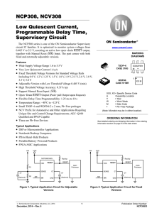 NCP308 - Voltage Supervisor, Low Quiescent
