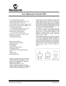 Low Quiescent Current LDO