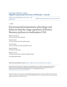 Environmental temperatures, physiology and behavior limit the