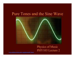 Pure Tones and the Sine Wave