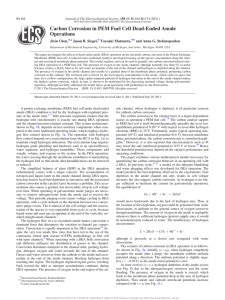 Carbon Corrosion in PEM Fuel Cell Dead