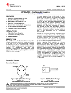 LM138/LM338 5-Amp Adjustable Regulators (Rev. B)
