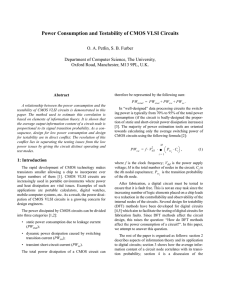 Power Consumption and Testability of CMOS VLSI Circuits