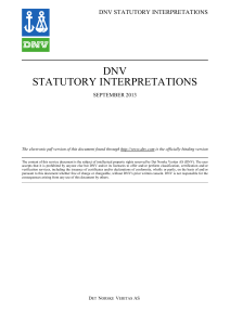 DNV Statutory Interpretations
