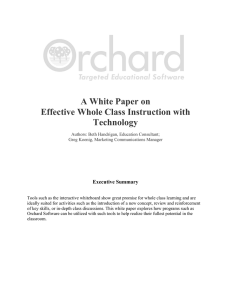 Effective Whole Class Instruction with Technology
