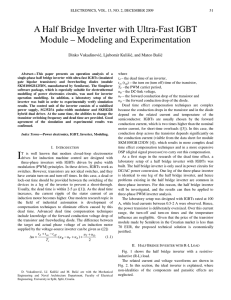 A Half Bridge Inverter with Ultra-Fast IGBT Module – Modeling and