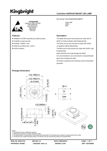 3.5x2.8mm SURFACE MOUNT LED LAMP Features Description