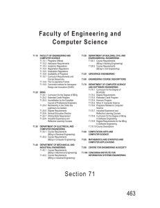 Faculty of Engineering and Computer Science Section 71