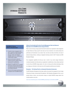 DELL EMC STORAGE SOFTWARE PRODUCTS