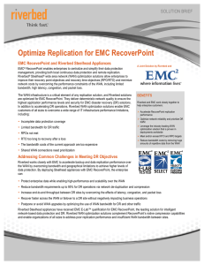 Optimize Replication for EMC RecoverPoint