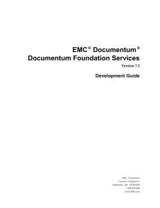 EMC Documentum Documentum Foundation Services 7.2