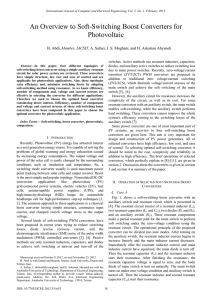 An Overview to Soft-Switching Boost Converters for Photovoltaic