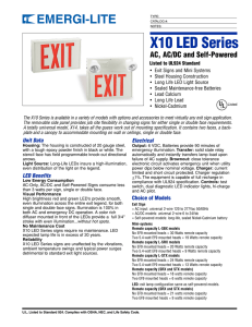 X10 LED Series AC, AC/DC and Self-Powered - Emergi-Lite