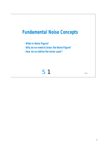 Fundamental Noise Concepts