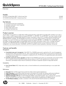 HP WA-802.11a/b/g Access Point Series