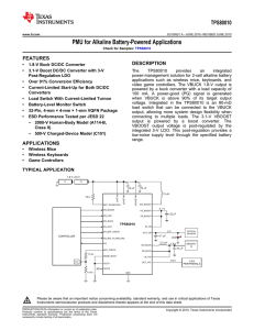 PMU for Alkaline Battery-Powered Applications