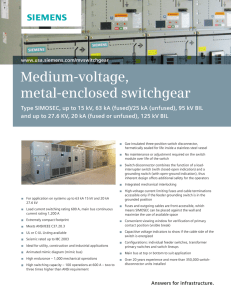 Medium-voltage, metal-enclosed switchgear